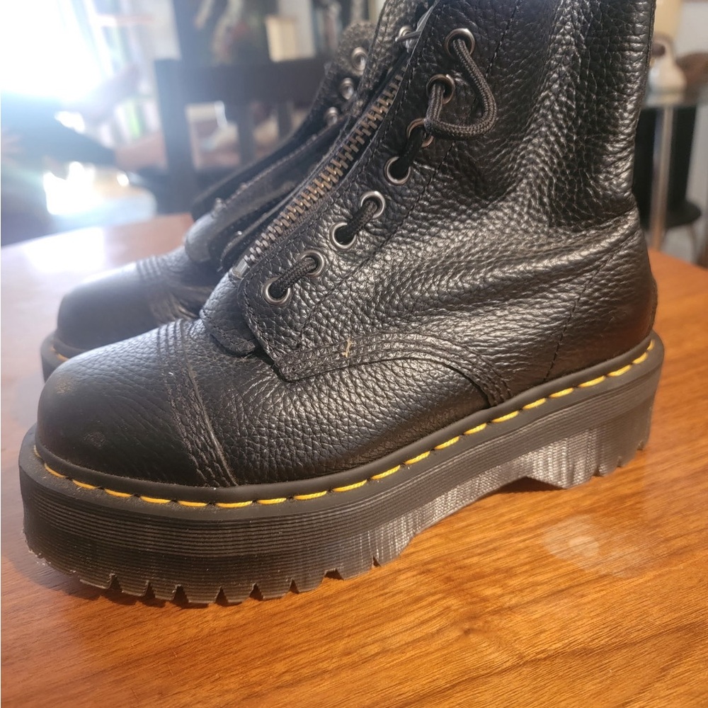 Dr. Martens Black Leather Platform Boots